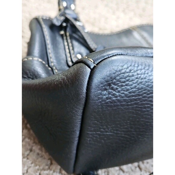 Fossil Black Pebbled Leather Shoulder Bag Satchel And Wallet EUC - Picture 15 of 16